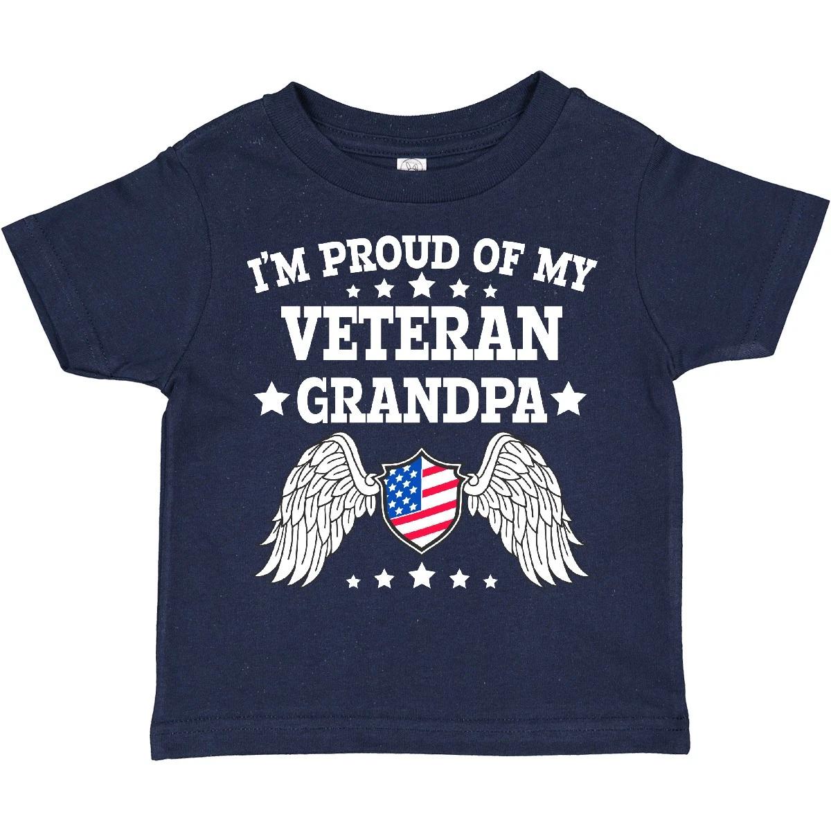 Inktastic I m Proud Of My Veteran Grandpa Toddler T-Shirt Veterans Day Happy Kid 110