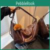 Fashionable Women's Dumpling Shoulder Bag In Black Coffee And Leopard Print For Street Style