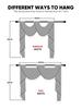 1PC Nuan Series Fashionable and Versatile Solid Color Water Wave Pattern Ball with Lace Trim Curtain Head Decorative Kitchen Door Curtain