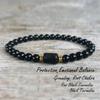 Roher Schwarzer Turmal Armband aus Schwarzem Turmal, 6mm Handgelenk, Schutz, Erdung, Stressabbau, Wurzelchakra, 1 Stück