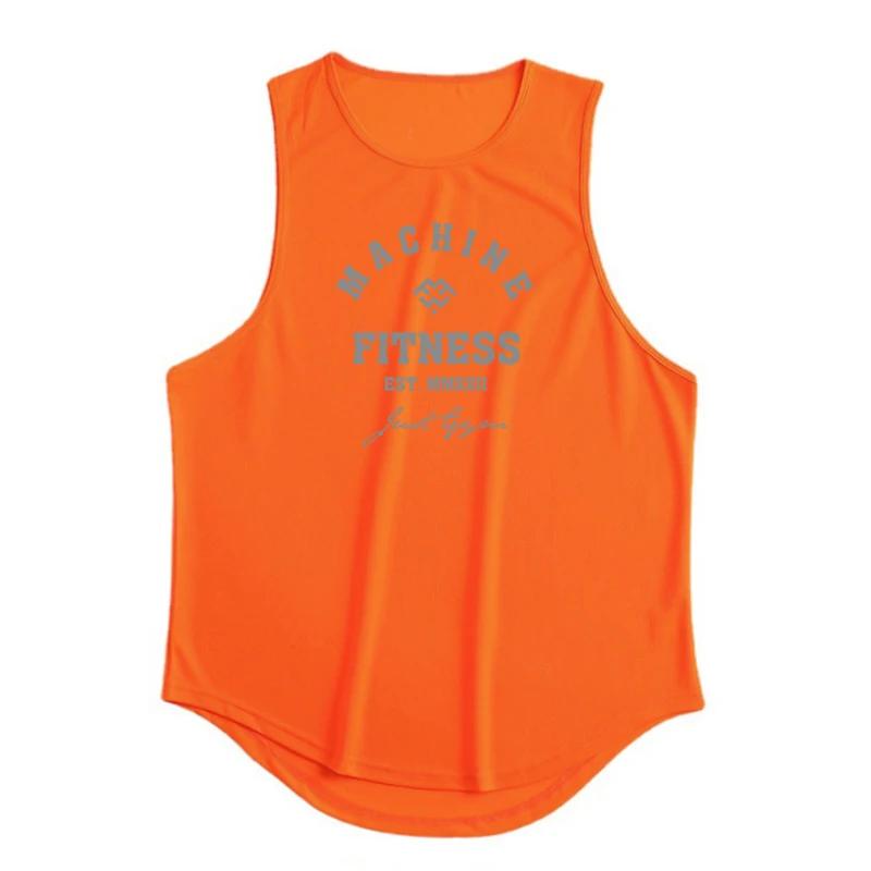 Muscleguys Training Exercise Sleeveless T-shirts Men Running Vests Gym Clothing Mesh Sports Tank Tops Bodybuilding Fitness Stringer Tanktop