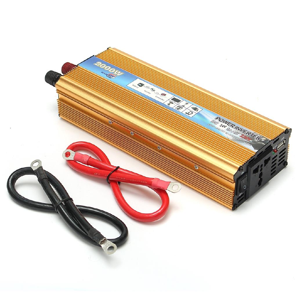 Portable Car Modified Sine Wave Power Inverter Converter DC 24V To AC 220V Modified Sine Wave Converter 2000W