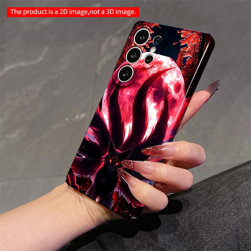 2DFlat Samsung Phone Case Red Moon Fox Guardian Wallpaper Applicable To Galaxy S22 S23 S24 S25ULTRA S26 A12 A13 A14 A15 A16