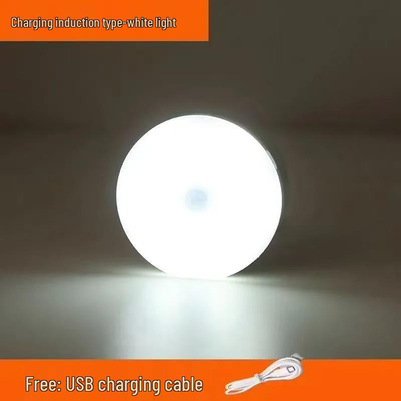 LED Motion Sensor Night Light, USB Rechargeable, Magnetic, Dimmable, 3-Color Cabinet or Bedside Light with Remote Control