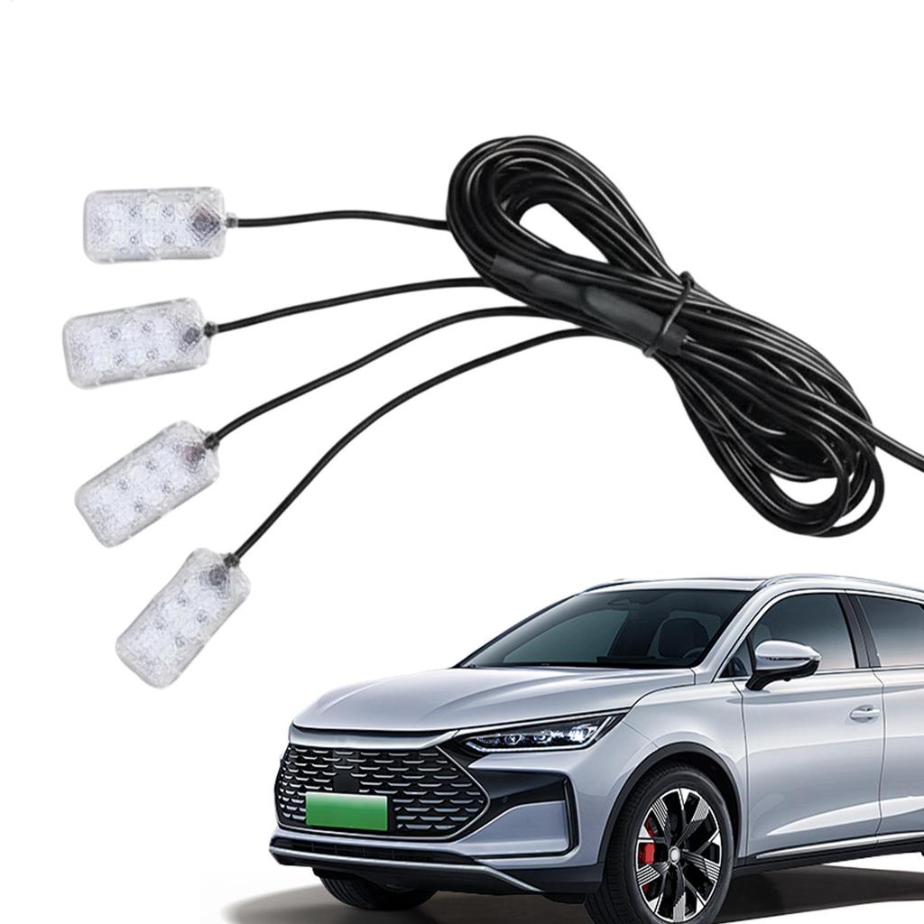 Car Ambient Light Music Rhythm Lamp With USB Port Interior Ambient Lighting For Truck SUV Tractor Trailer