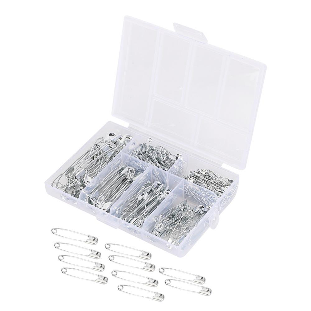 250pcs 6 Sizes Safety Pins metal Assorted Safety Pins Durable Sewing Pins Clothes Accessories