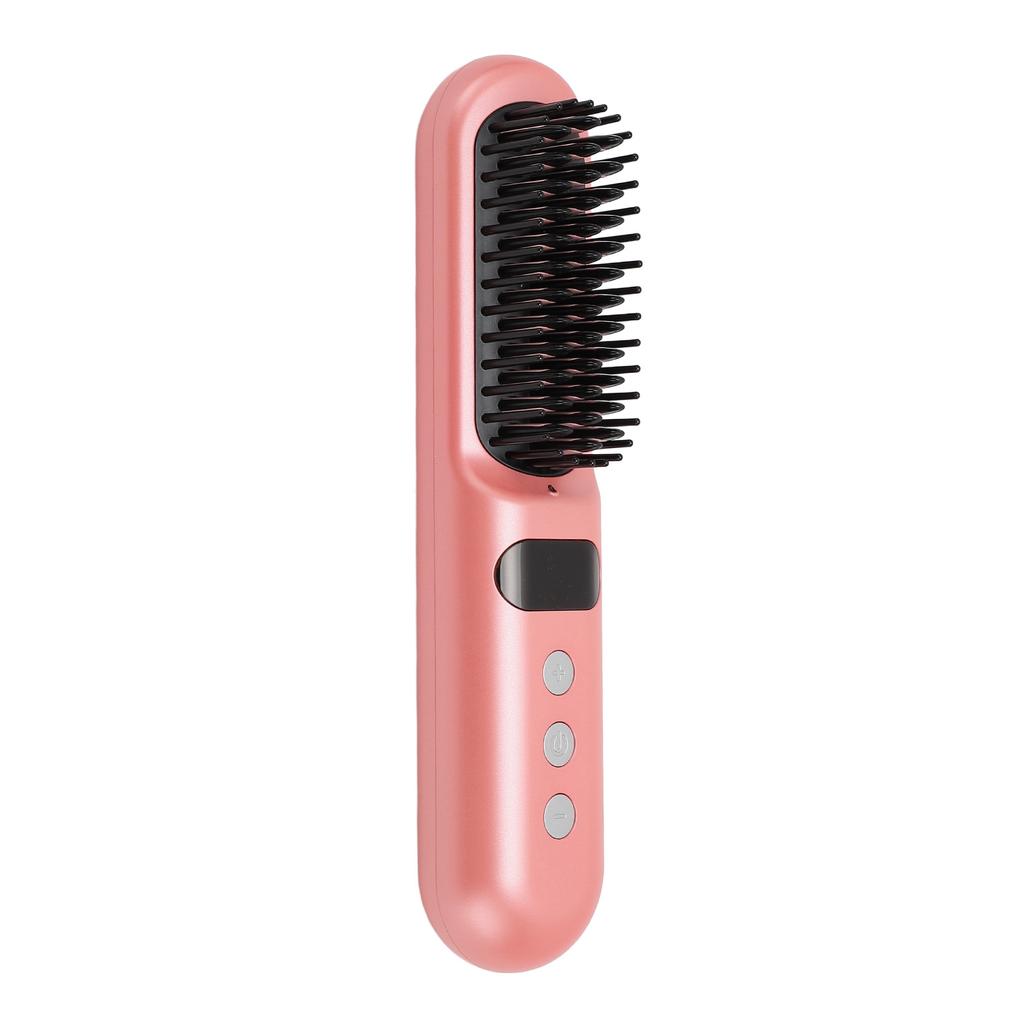 Hair Straightener Brush Cordless 9 Gears Negative Ion Hair Straightening Comb Portable Rechargeable 