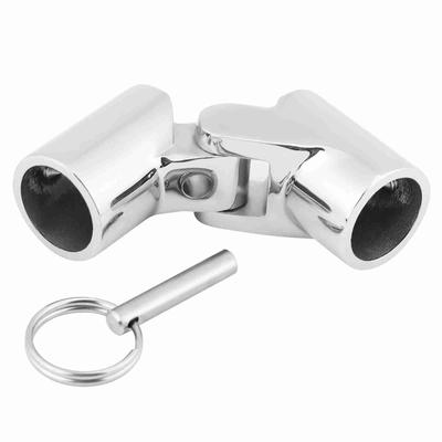 Marine Stainless Steel Folding Swivel Coupling Tube Pipe Connector Boat Hardware Fitting(22mm)