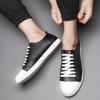 Mångsidiga Stilrena Sneakers för Män Läder Herr Casual Skor Halkfria Herr Andningsbara Skateboardskor Märke Herr Bekväma Flats