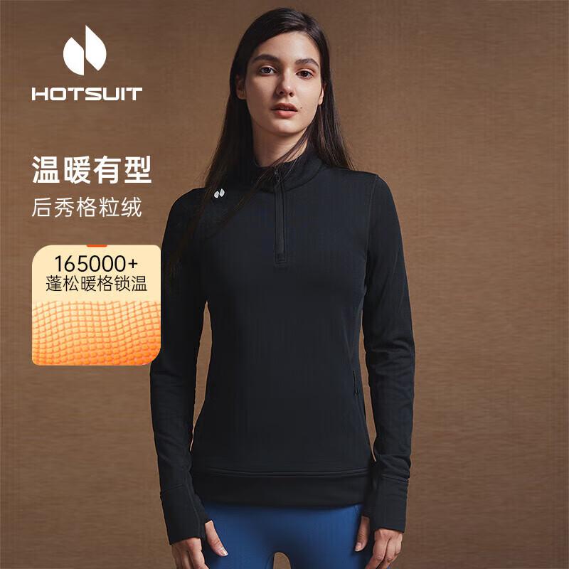 HOTSUIT Women s Grid Fleece Long Sleeve Sweatshirt S