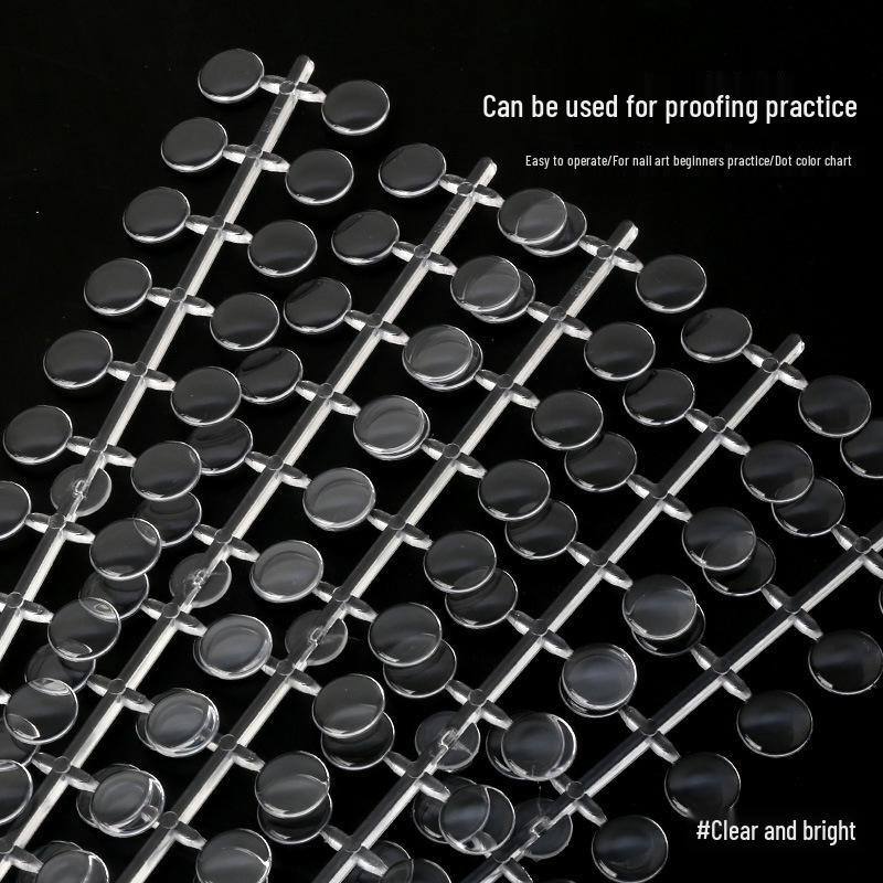 Farbdisplay-Board für Nail Art Gel-Lack mit Farbpunkt-Tabelle und Bohnen-Nagelspitzen