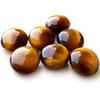 AAA Natural Tiger Eye Round Briolette Cabochon Gemstone Calibrated Loose Stone Brown Tiger Eye Jewelry Making Supply