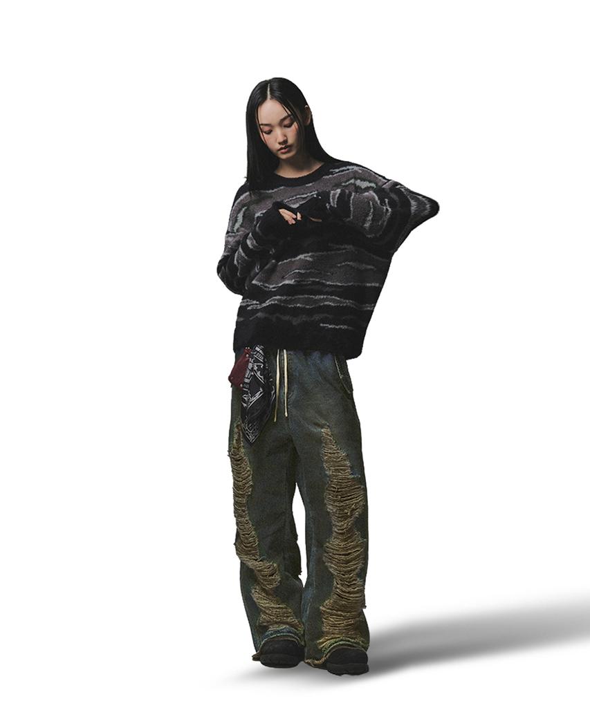 NOT4NERD Night Mist Mohair Knit - Black