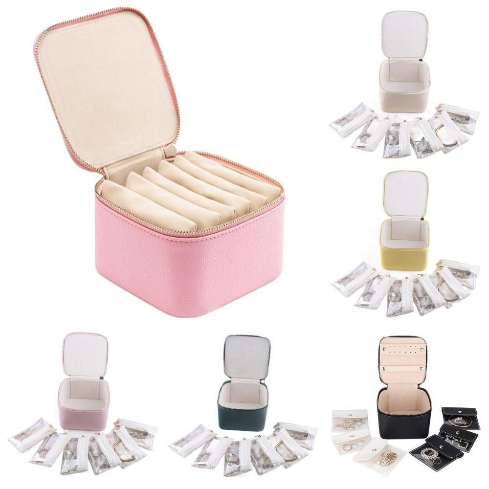 Portable Travel Jewelry Box Large Capacity Small Item Storage Box New Jewelry Case