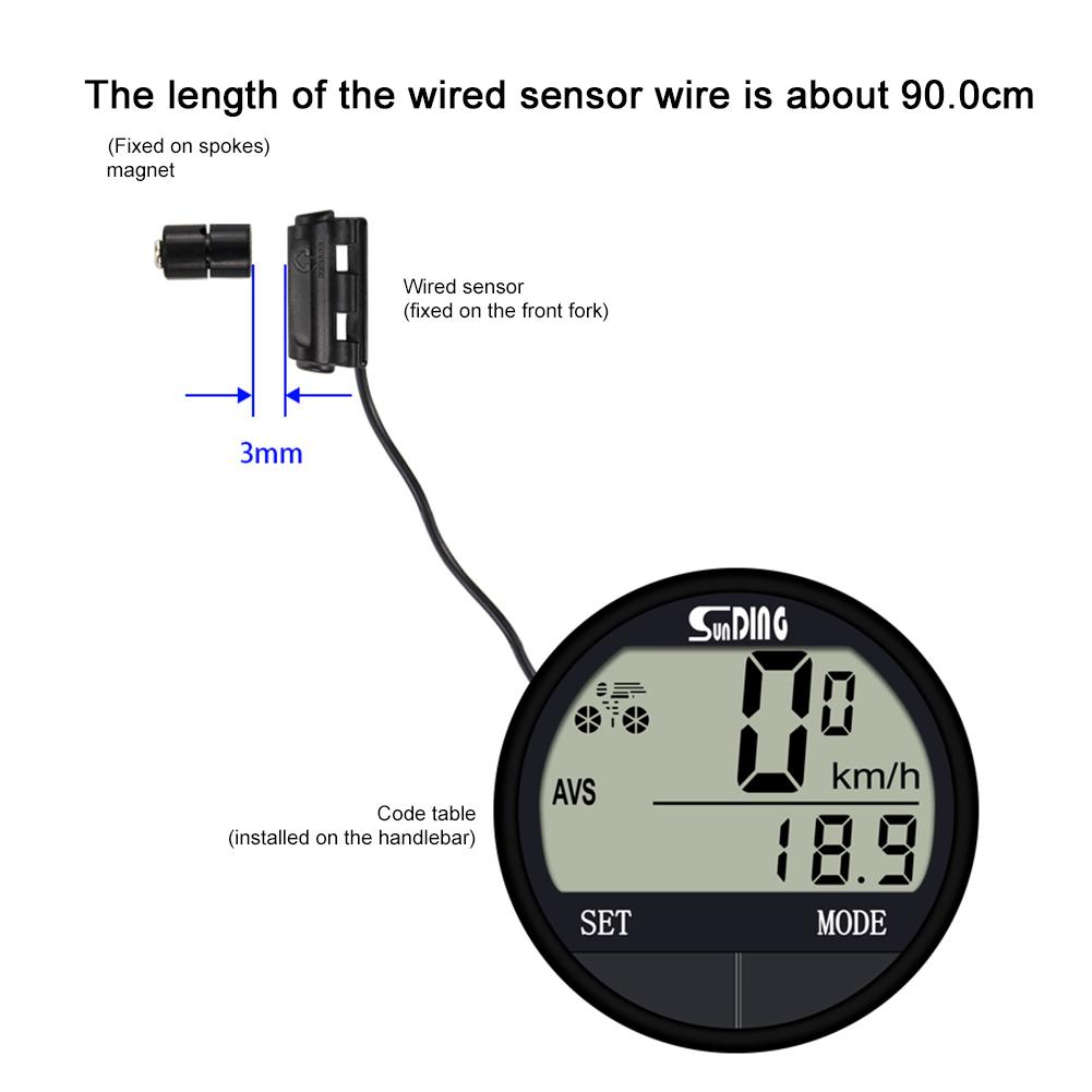 Bike Computer Bicycle Speedometer Multi-Functional Bike Odometer Cycling Computer for Men Women Teens Bikers Outdoor Cycling