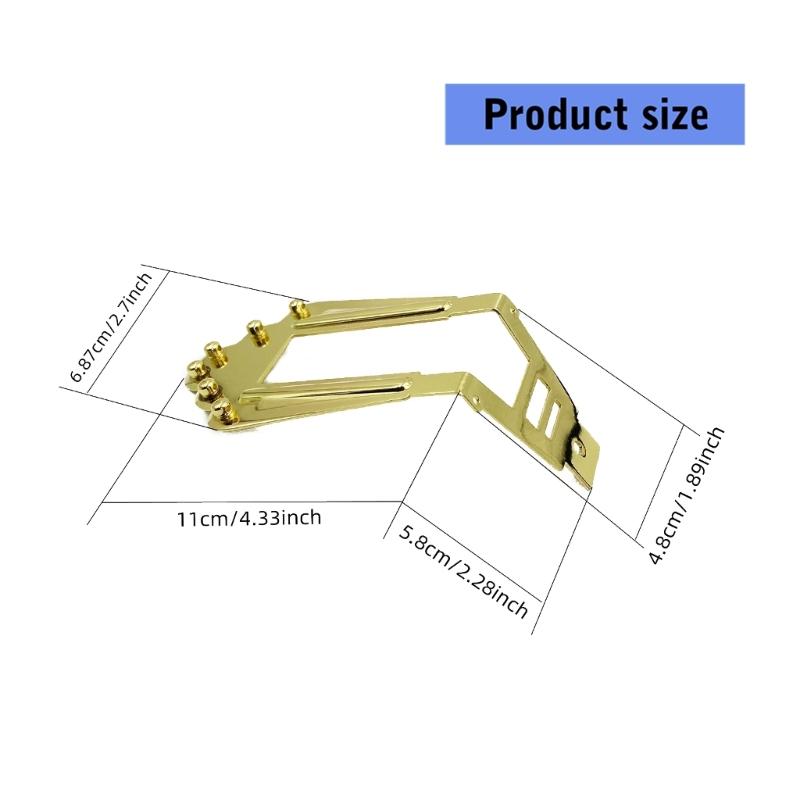 Heavy Duty Jazz Guitar Bridge Metal Texture Suitable for Enhancing Volumes and Customizable String Height Adjustment