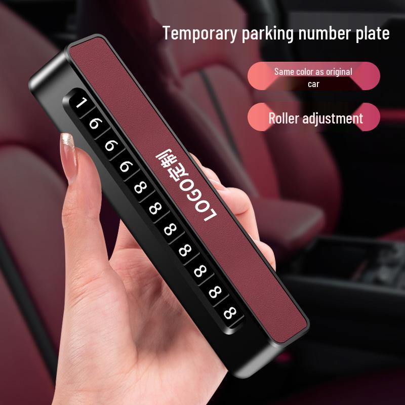 Luxury Sliding Car Parking Number Plate for Interior Decoration - Compatible with Volkswagen, BMW, and Toyota