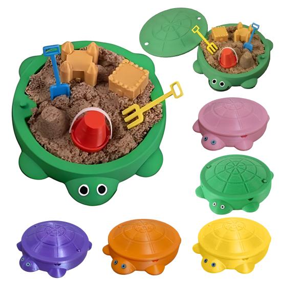 Mini Turtle Sandbox with Tools Fidget Desk Toy for Stress Relief Mini Zen Garden Sandbox Desktop Accessories for Home