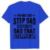 Bonus Dad Men's T-shirts Clothes Step Dad Tee Shirt Homme Birthday Tee Tshirts Short Sleeve O-neck Clothing for Men Tops