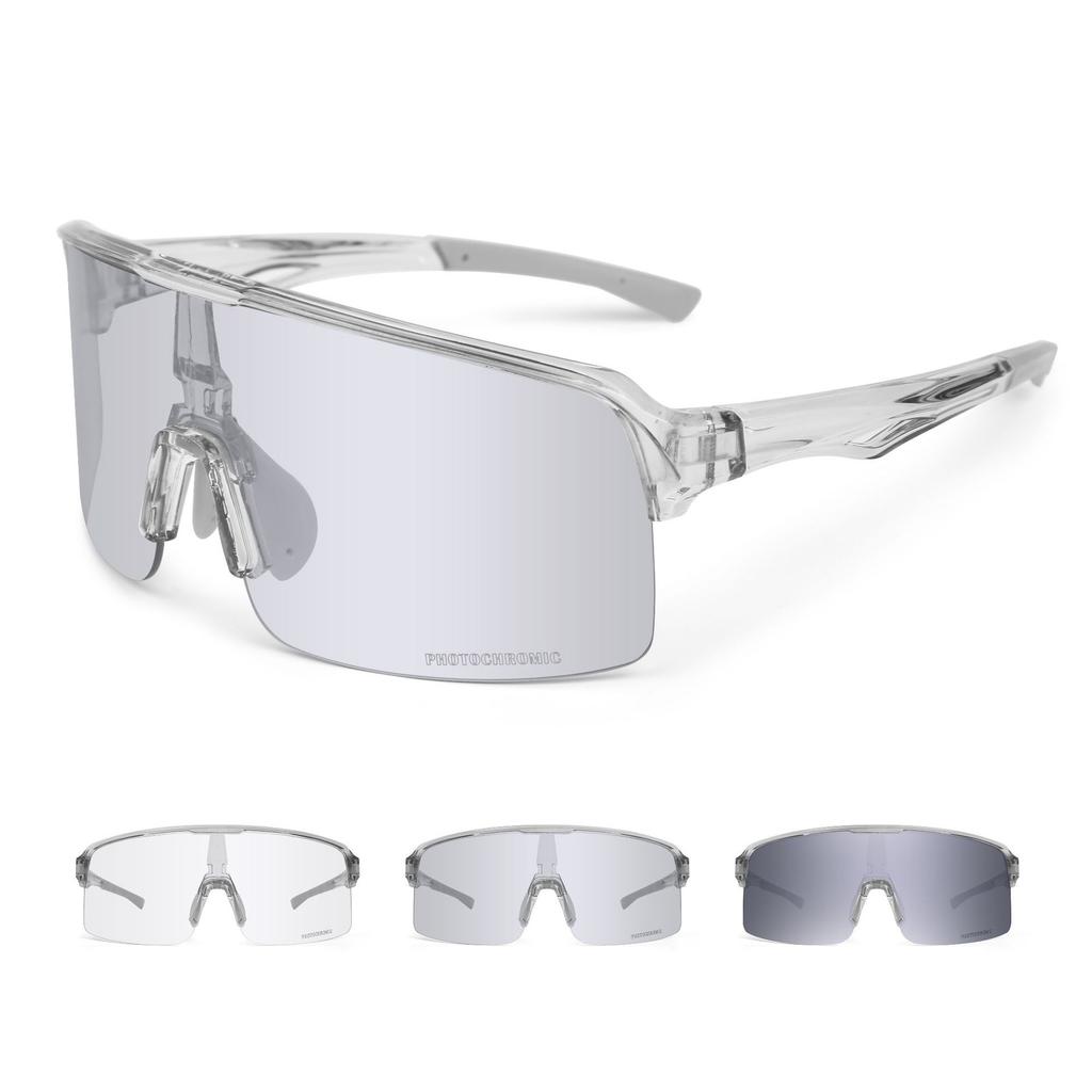 New bicycle road bike cycling glasses, day and night dual-use, photochromic, suitable for mountain climbing and running sports