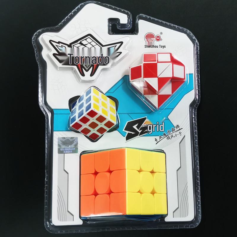 Whirlwind Boy 22340 3x3x3 Colored Rubik s Cube Set with Mini Cube and Magic Ruler Guangdong Shantou