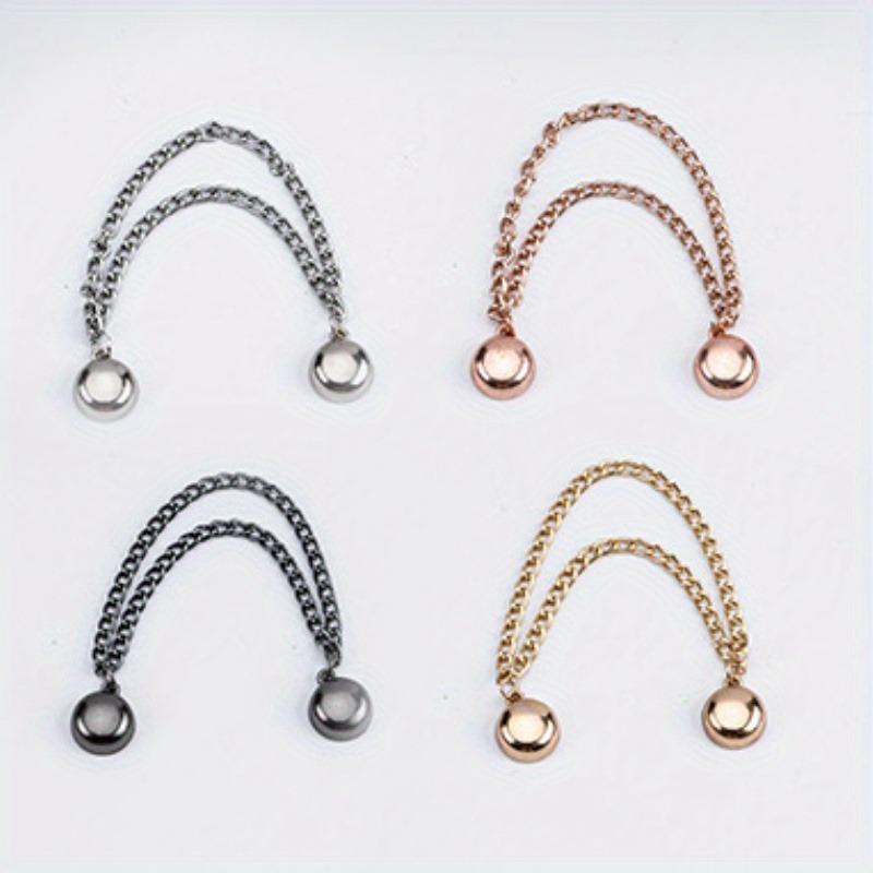 4Pcs/1pc Chain magnetic suction trouser legs anti-smoothing fixing magnet trouser legs without seam length and shortening