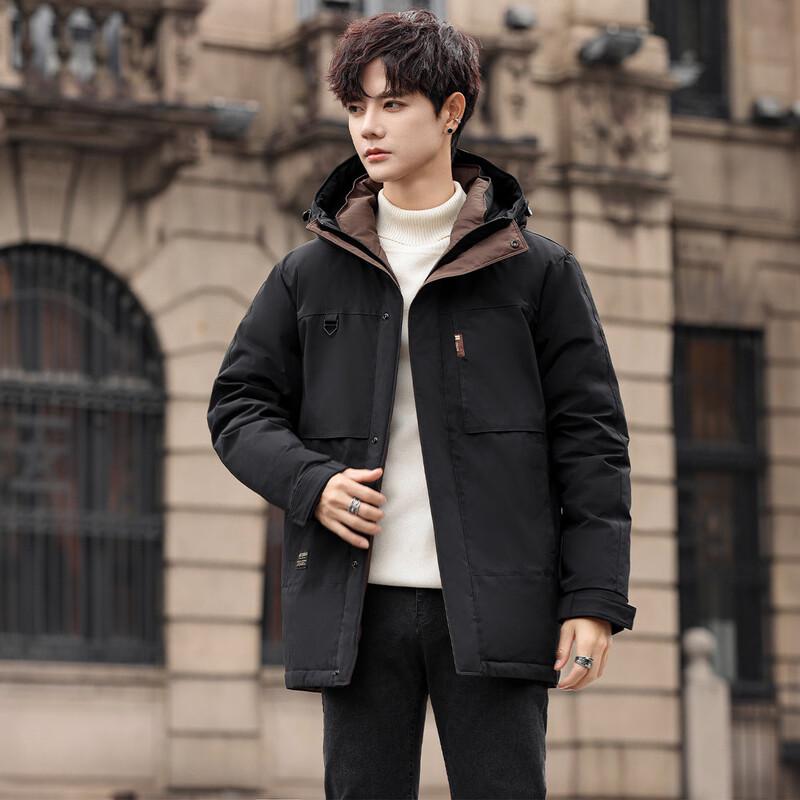 Men s Winter Hooded Puffer Jacket L