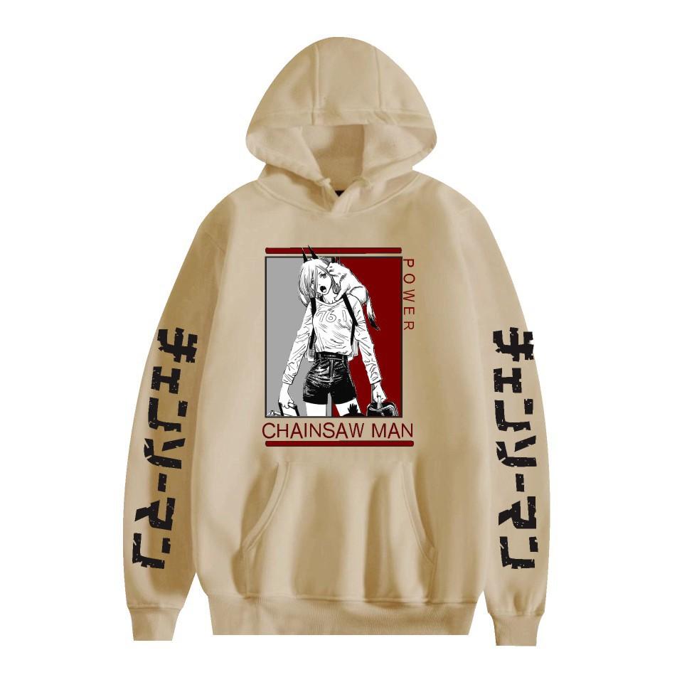 Chainsaw Man Otoño Invierno Forro Polar Ropa de Calle Tops Hombre Mujer Moda Sudaderas