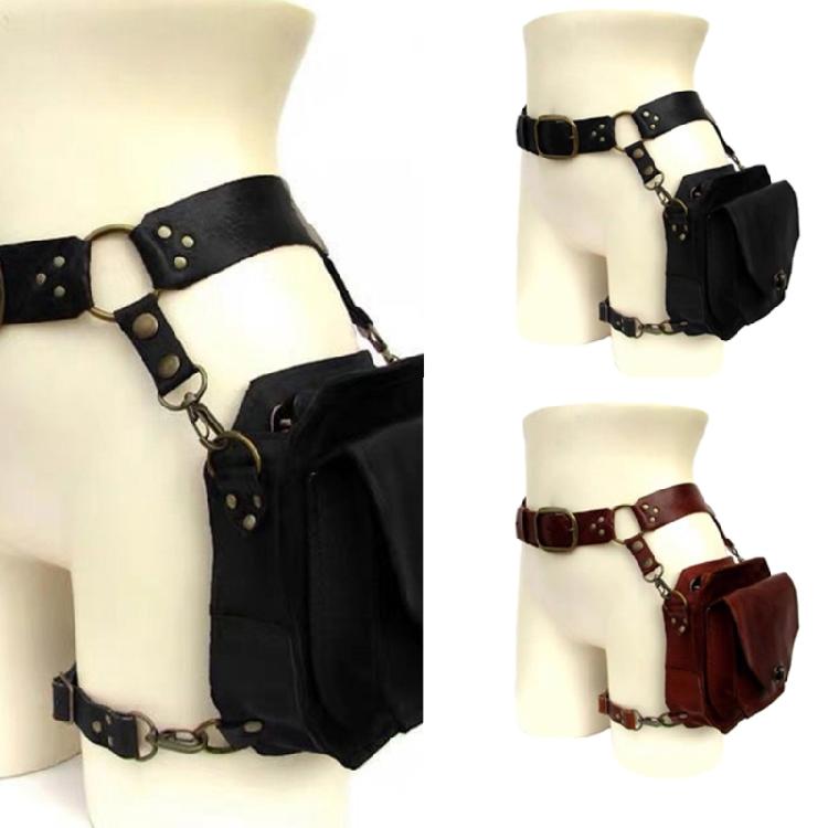 Medieval Waist Belt Drop Leg Bag Leather Waist Bag Motorcycle Waist Bag Halloween Costume Accessories for Women Women