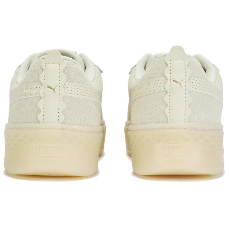 Puma Smash Versatile Comfortable Height Increasing Low Top Sneakers Women Sneakers Beige 406748-02