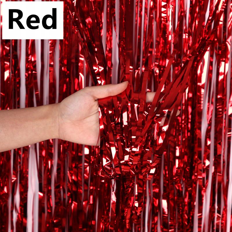 2/1Pack Party Background Wedding Decoration Foil Fringe Curtain Sequin Bachelorette Photo Backdrop Wall Curtain Birthday Gifts