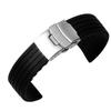 Safety buckle rubber watch strap Men 20 22mm For Seiko PROSPEX SKX007 Water Ghost Abalone Casio MDV-106 Silicone soft Watchbands
