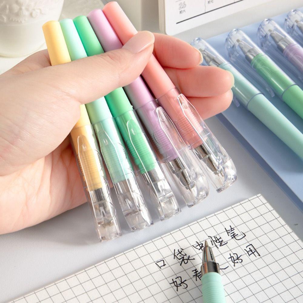 Morandi Color Ballpoint Pen Mini Sign Pen Smooth Writing Gel Pen  School Office