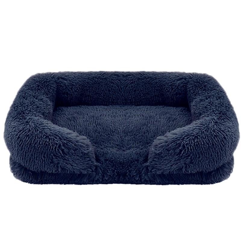 Plush Pet Bed Large Dogs Square Warm Winter Dog Sofa Indoor Comfortable Sleeping Mat