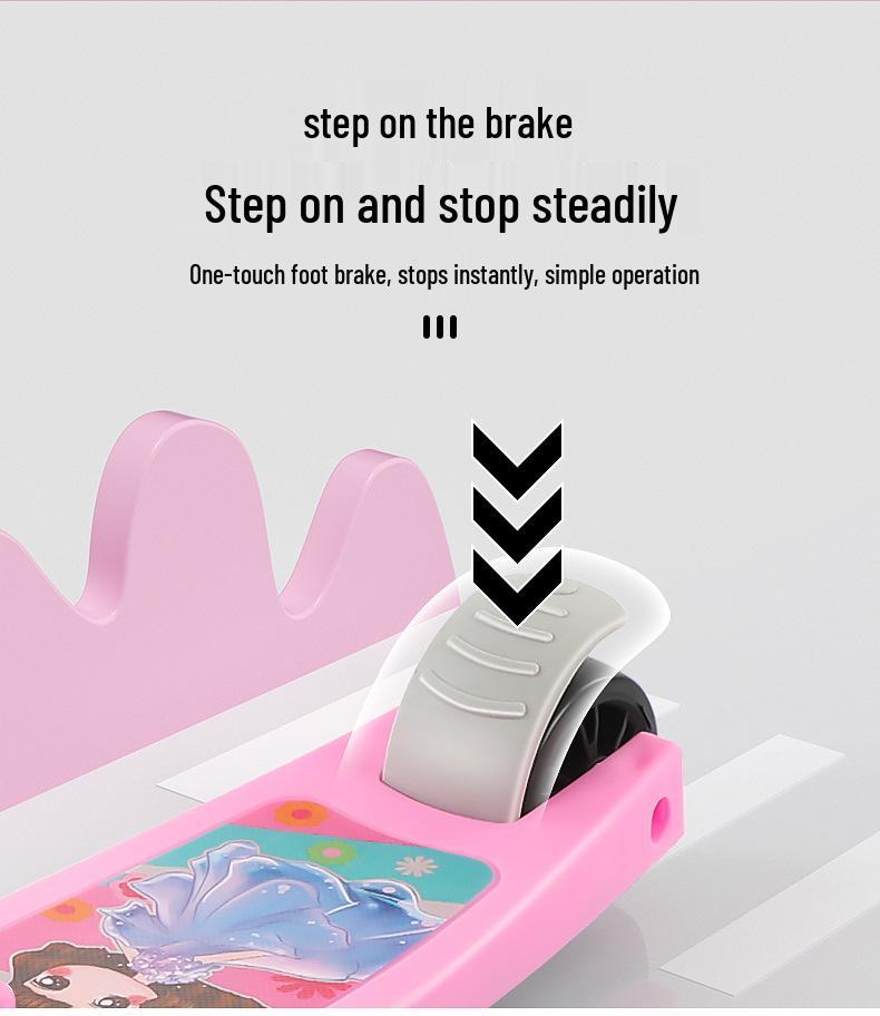 3-in-1 Children's Scooter with Seat for Ages 1-12, Suitable for Boys and Girls