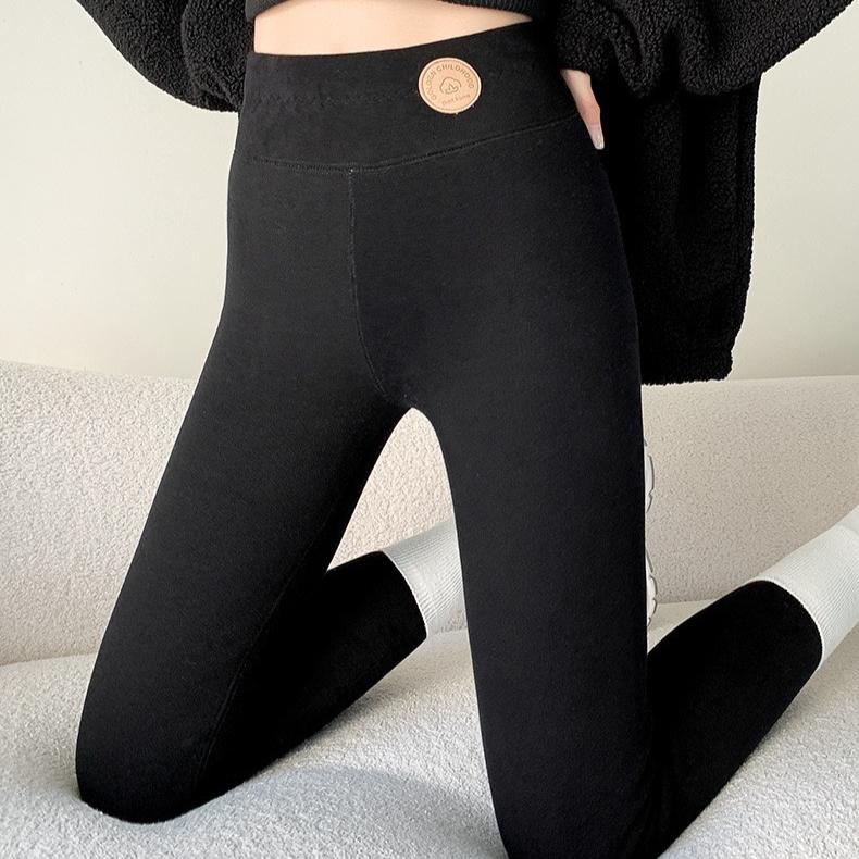 Dámské zimní legíny zateplené sametové bavlněné stahovací punčochy s fleecovými kalhotami černé strečové šedé tlusté zateplené legíny pro ženy