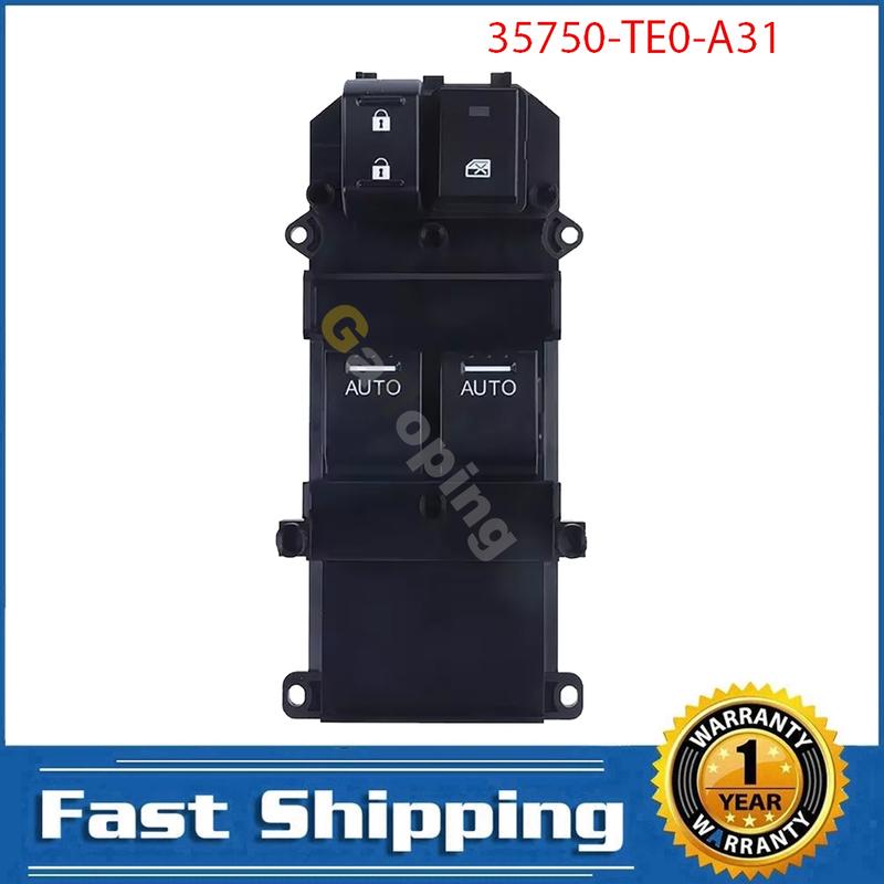 

For Honda Accord 2008 2009 2010 2011 2012 Electric Power Master Window Lifter Switch Control Regulator Button 35750-TE0-A31