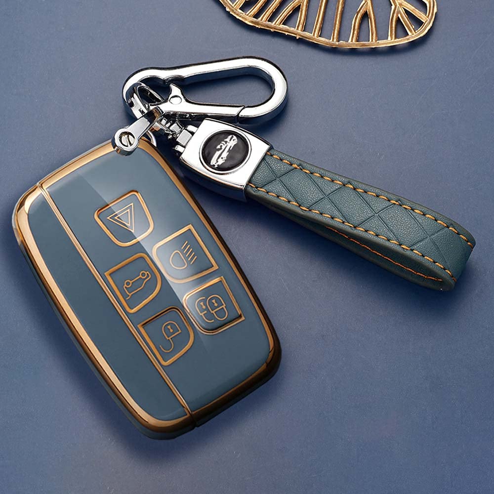 

Брелок SANRILY, Чехол для смарт-ключа, Крышка для ключа, Чехол для ключа для Land Rover, Range Rover Compatible with genuine car серый