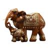 Elephant Family Statues Standing Figurines Multifunctional Tabletop Decoration Fengshui Ornament for Office Desktop Cute