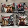 Christmas Pillow Cover Home Sofa Cushion Cover New Holiday Decoration Bedroom Atmosphere Cushion