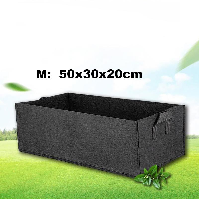 Stoffpflanze Gartentasche Garten quadratische Werkzeuge Blumen Gemüse Pflanzer Topf Griffe für Hydrokultur