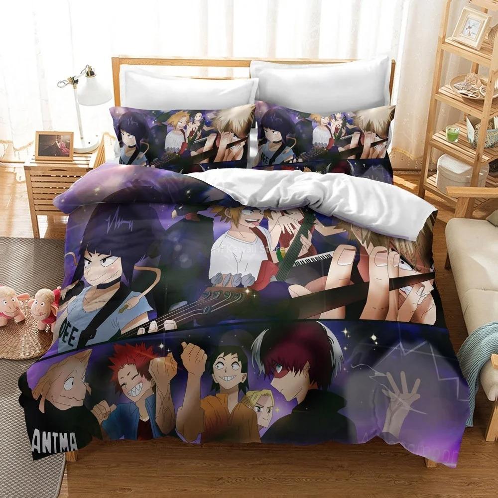 Design Popular 3D My Hero Academia Bedding Set CartoonAnime Duvet Cover For Adults Boys Bed Linens With Pillowcase Drop Ship
