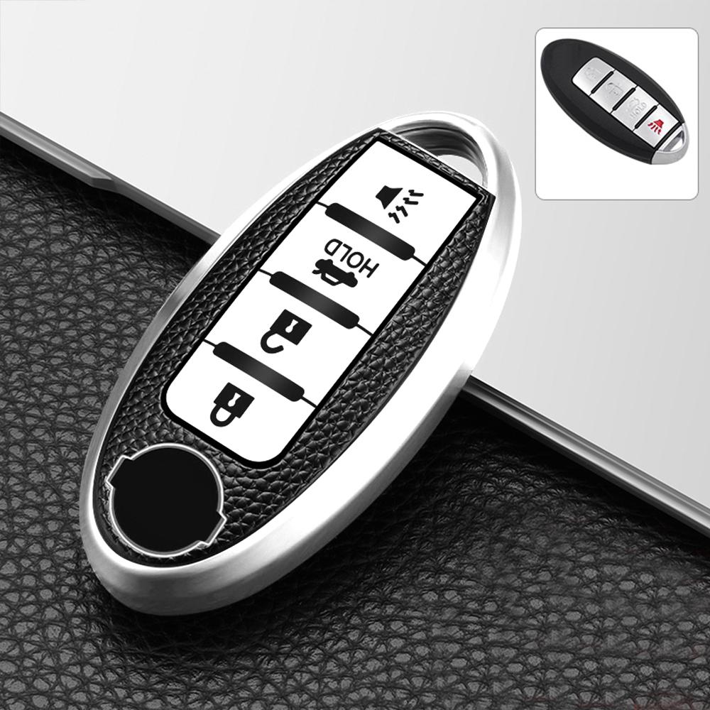 

Для Infiniti Nissan Altima Maxima Murano Rogue Sentra 370z кожаный ТПУ автомобильный чехол для ключей с 4 кнопками, защитный чехол для ключей, аксессуары