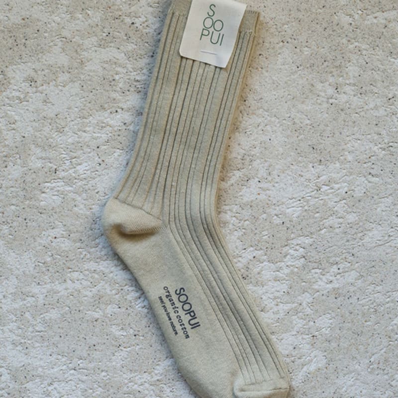 SOOPUI Organic Cotton Socks In green_Organic Socks In Green