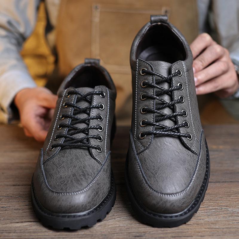 

Shoes men s new casual leather shoes British retro shoes men s shoes versatile trendy shoes Amazon popular work shoes 48