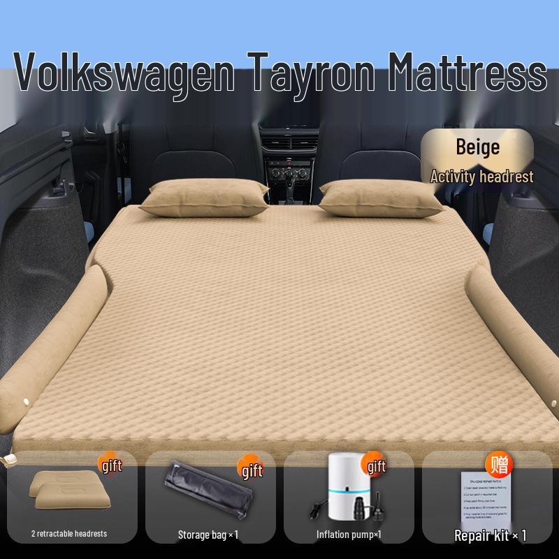 Volkswagen Tharu Car Bed Air Mattress: Fits 25 Models - Rear Seat Inflatable Sleeping Pad.