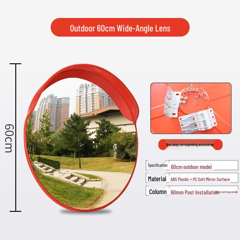 Wide-Angle HD Reflective Traffic & Anti-Theft Convex Mirror for Indoor/Outdoor Use