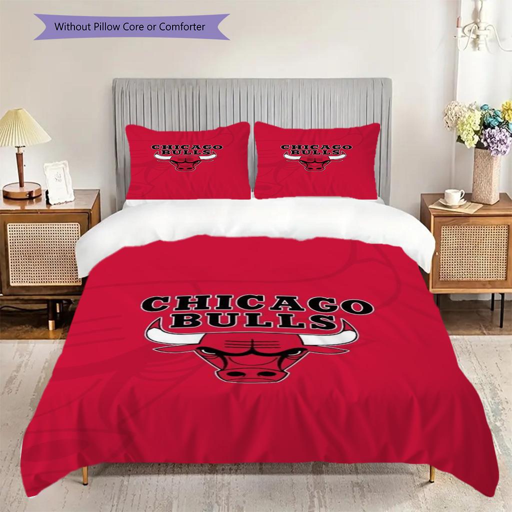 Biancheria da letto iconica Legacy dei Bulls(1 * copripiumino + 2 * federa, senza nucleo) Set biancheria da letto Copripiumino e federa Morbido e confortevole
