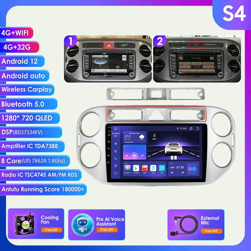 Hizpo DSP 9 cali 2din Android Autoradio GPS dla VW Volkswagen Tiguan 1 NF 2006 2008 - 2016 Radio samochodowe multimedialny odtwarzacz wideo inteligentny ekran