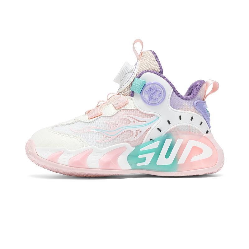 Children's Sports Shoes Boys' Shoes 2025 New Running Single Net Basketball Shoes Breathable Medium and Large Children's Boys Non-slip